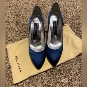 Santoni blue heels